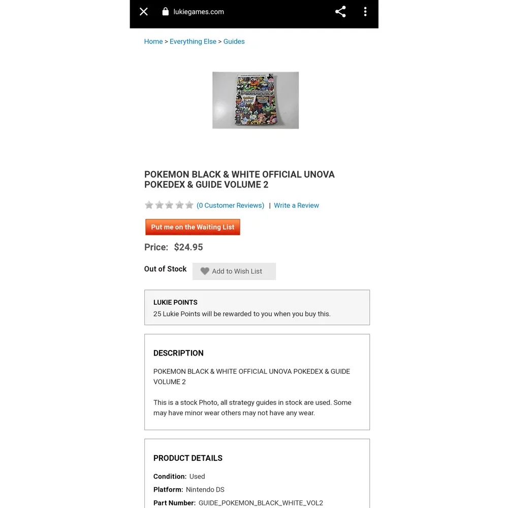 Pokemon Black & White Official Unova Pokedex & Guide Volume 2! Fast Shipping!